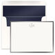 Monogrammed Metallic Bordered Flat Note Cards - Raised Ink Image 3 of 5